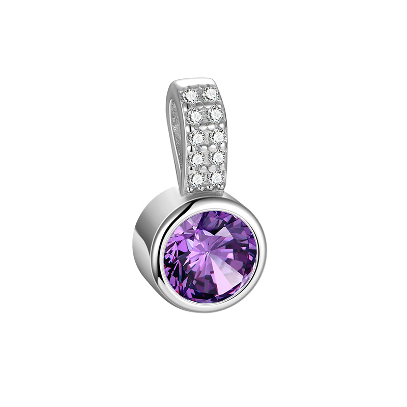 White gold purple stone