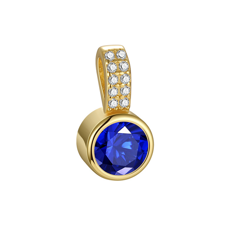 Yellow gold blue stone