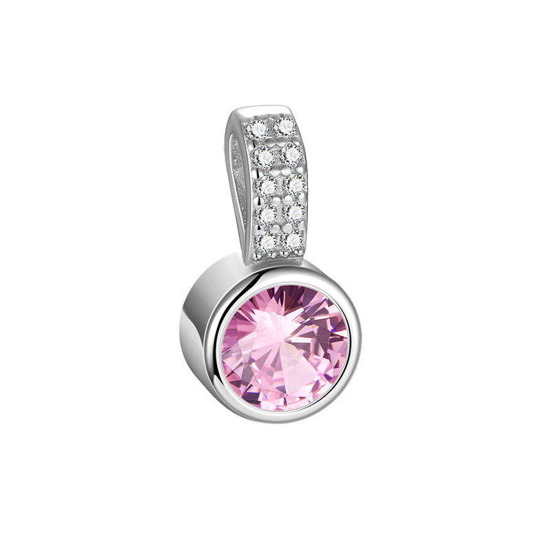 6:White gold pink stone