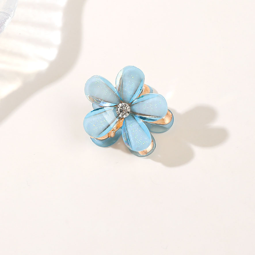 4:Small crystal clip -Sky blue