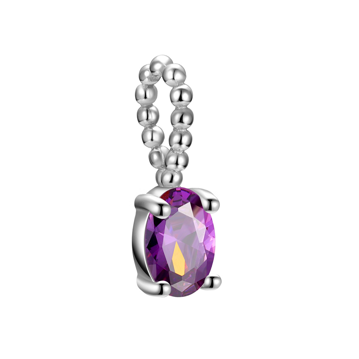 White gold purple stone