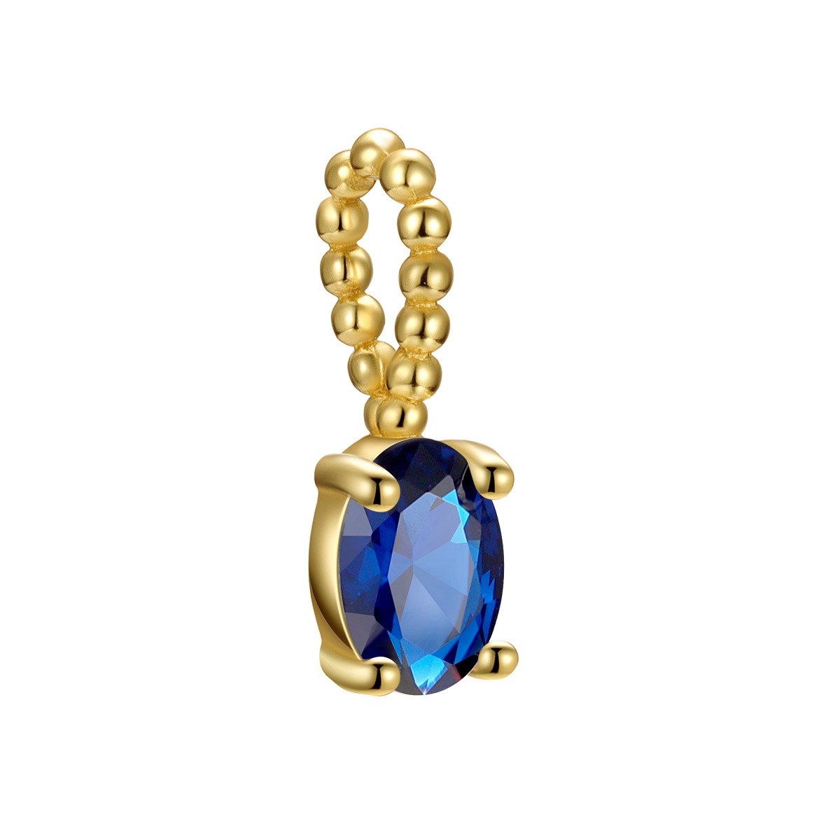 Yellow gold blue stone