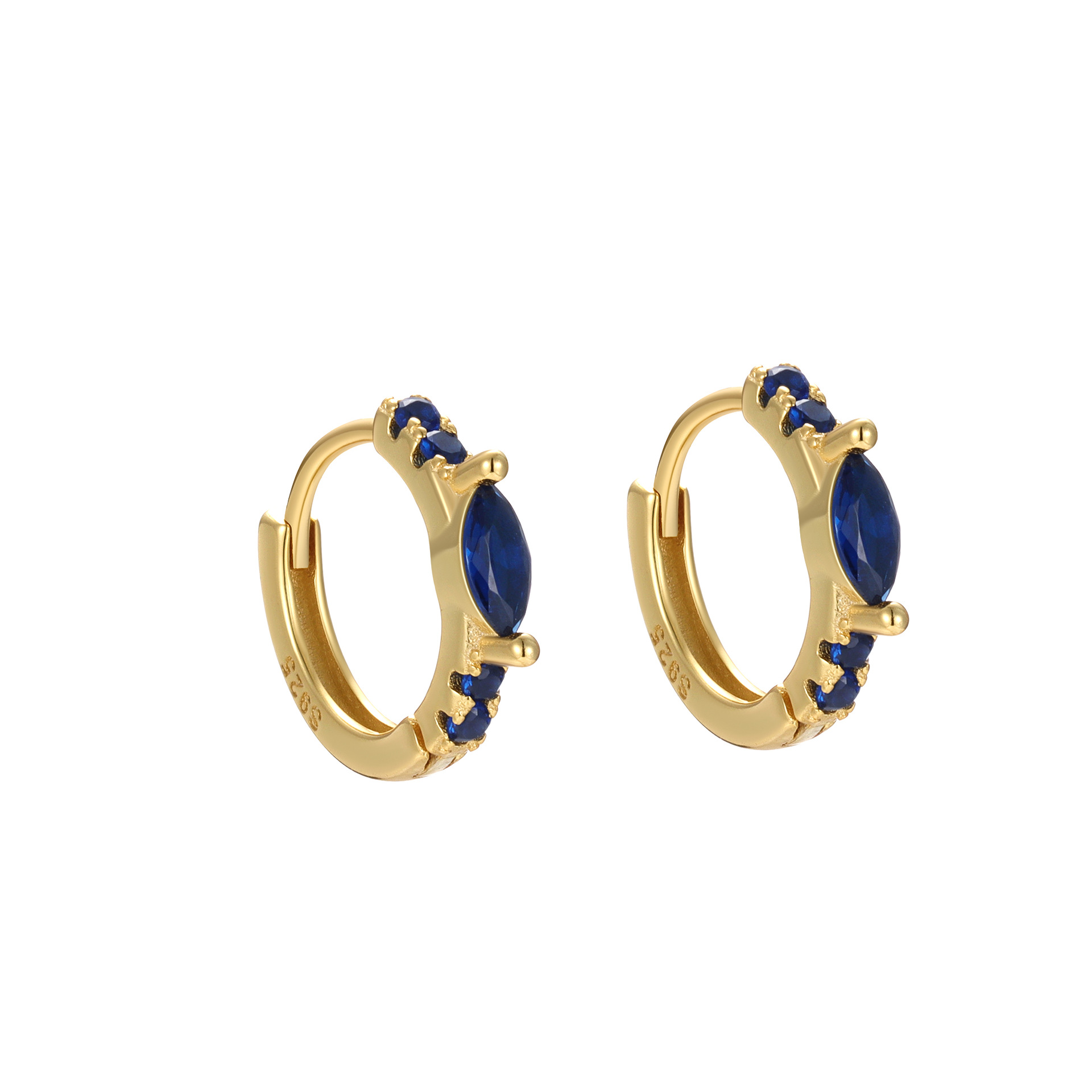 4:Yellow gold blue stone