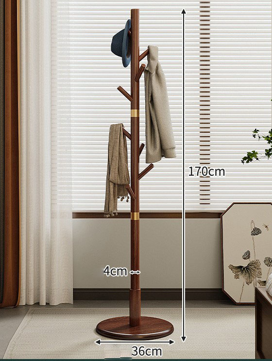 Walnut - Beech copper coat stand