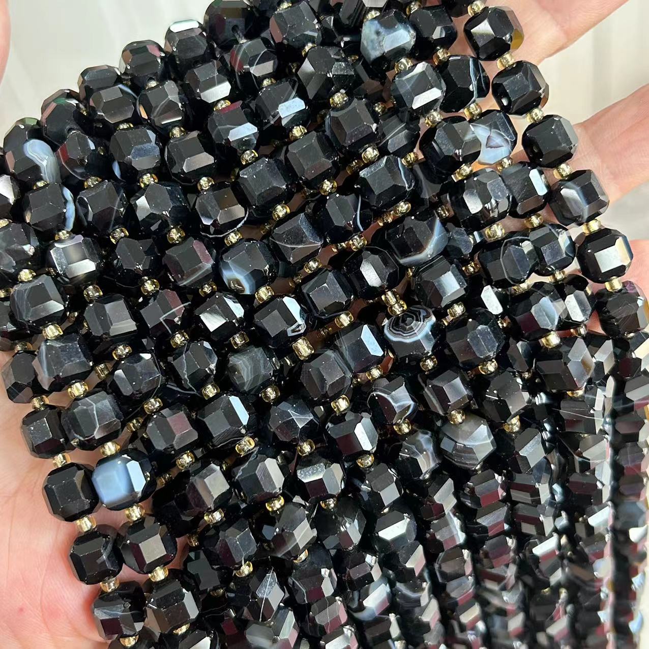 Black striped agate