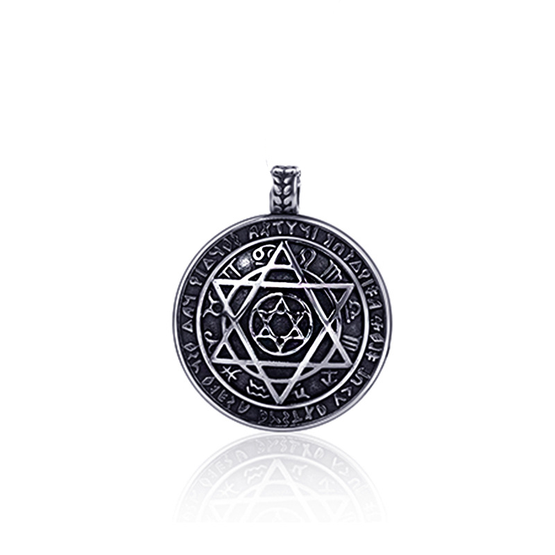 Hexagram single pendant 40x40mm