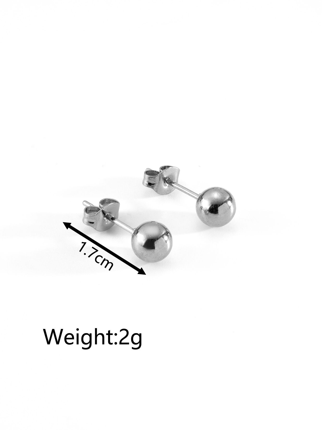 Round stud steel color