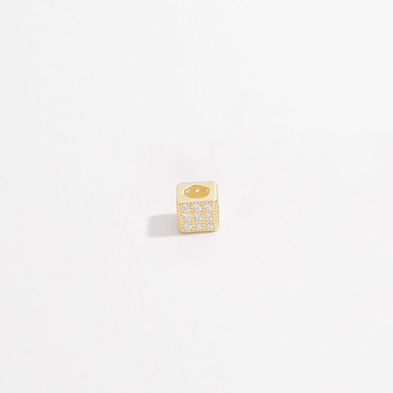 Gold small white diamond