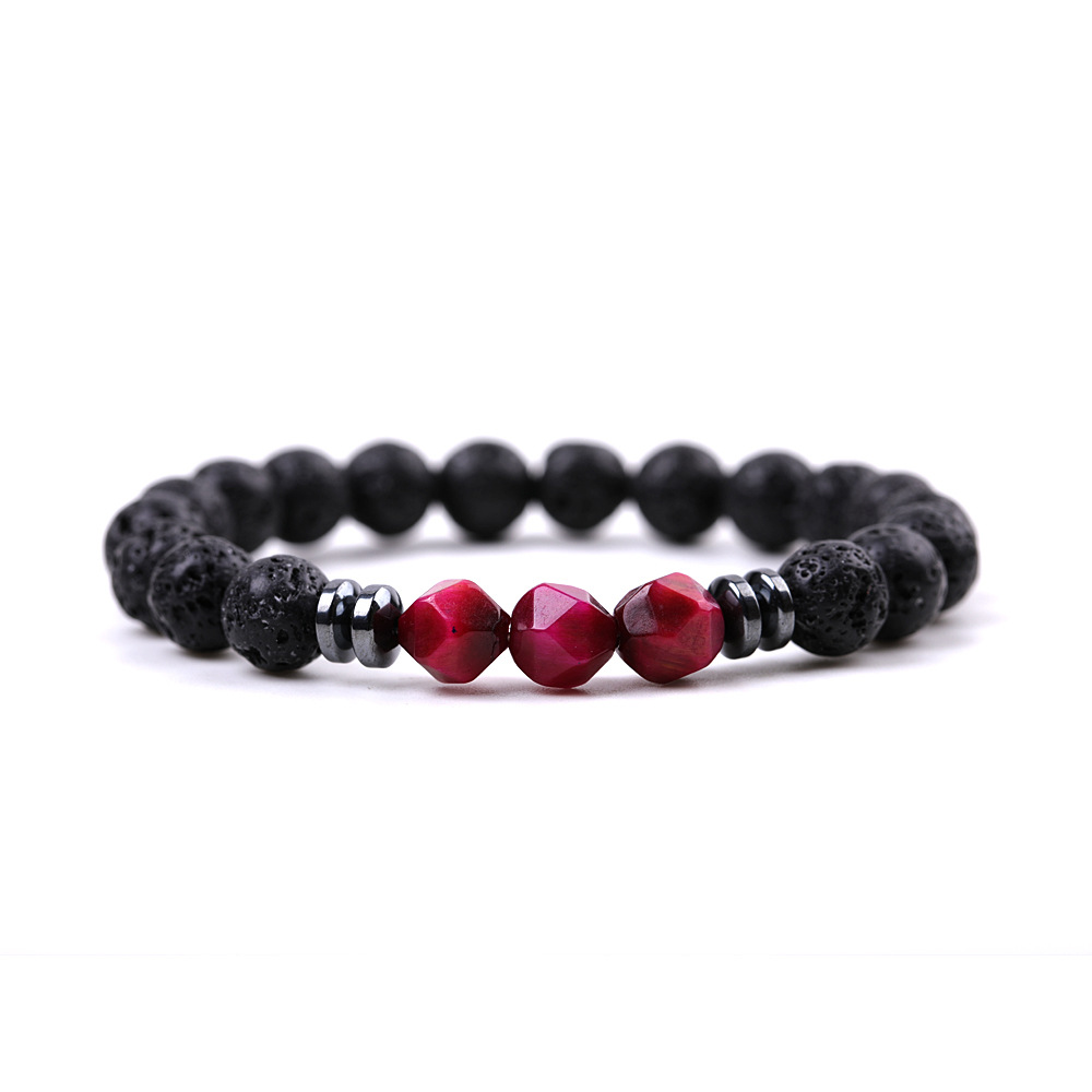 Rose-red tiger's eye stone 6mm