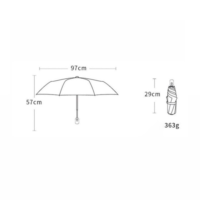 Triple folding umbrella-Automatic