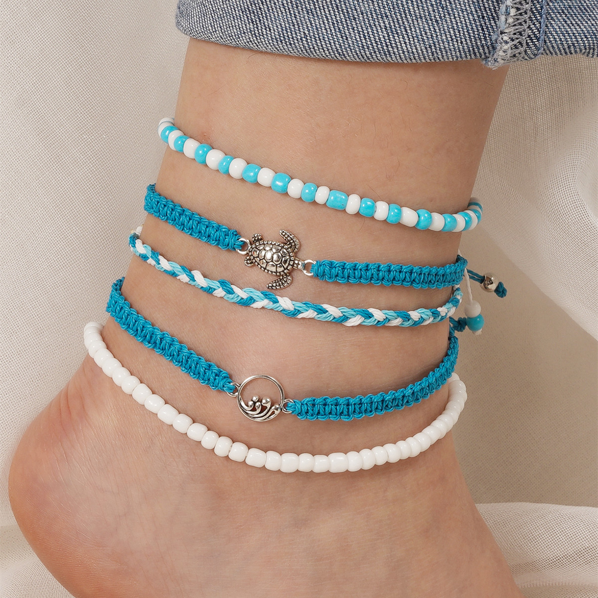 Blue anklet