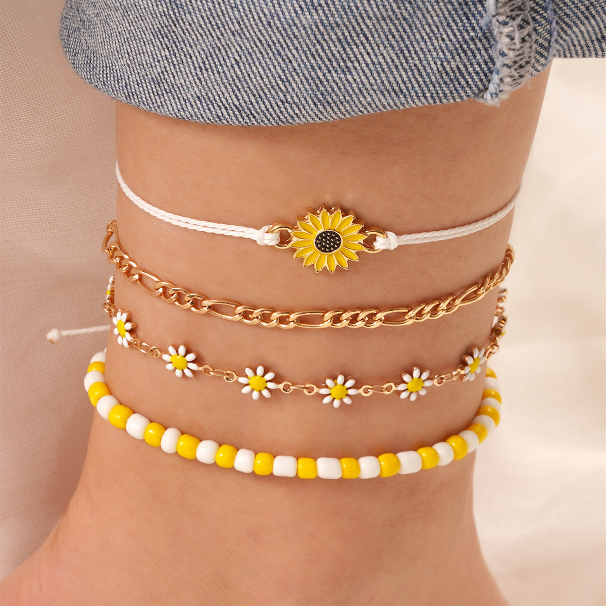 7:Yellow - anklet