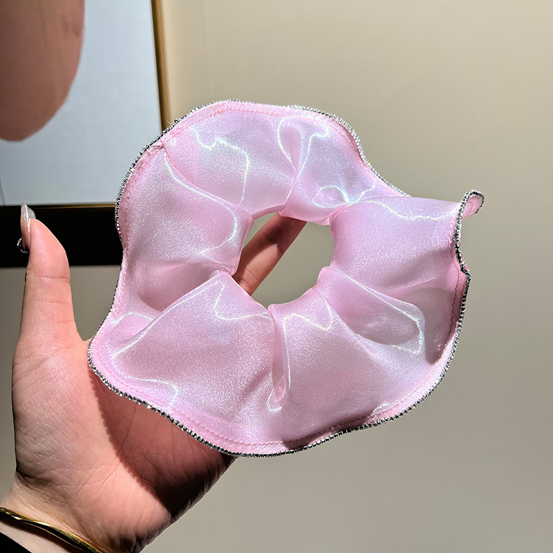 Pink mesh scrunchie