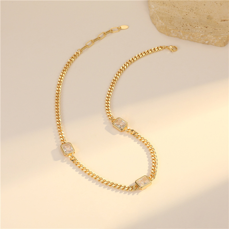 14K gold S-0241 white zirconium