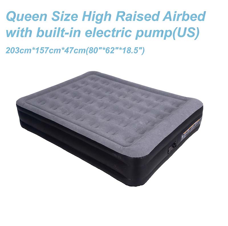 42-hole double layer built-in pump flocking bed (US gauge)203cm*157cm*47cm) 24273US