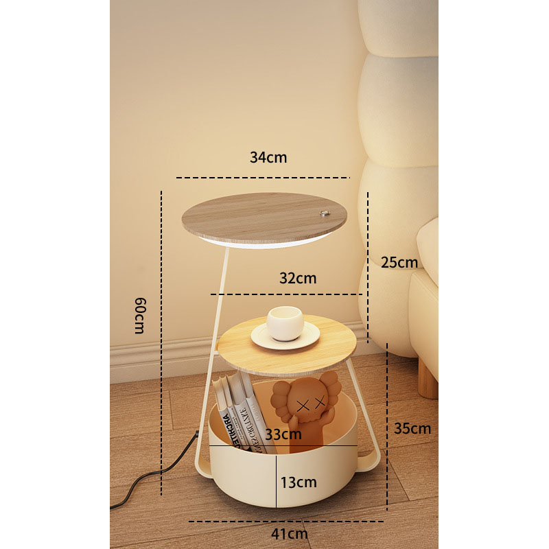 Cream color   log desktop   storage barrel