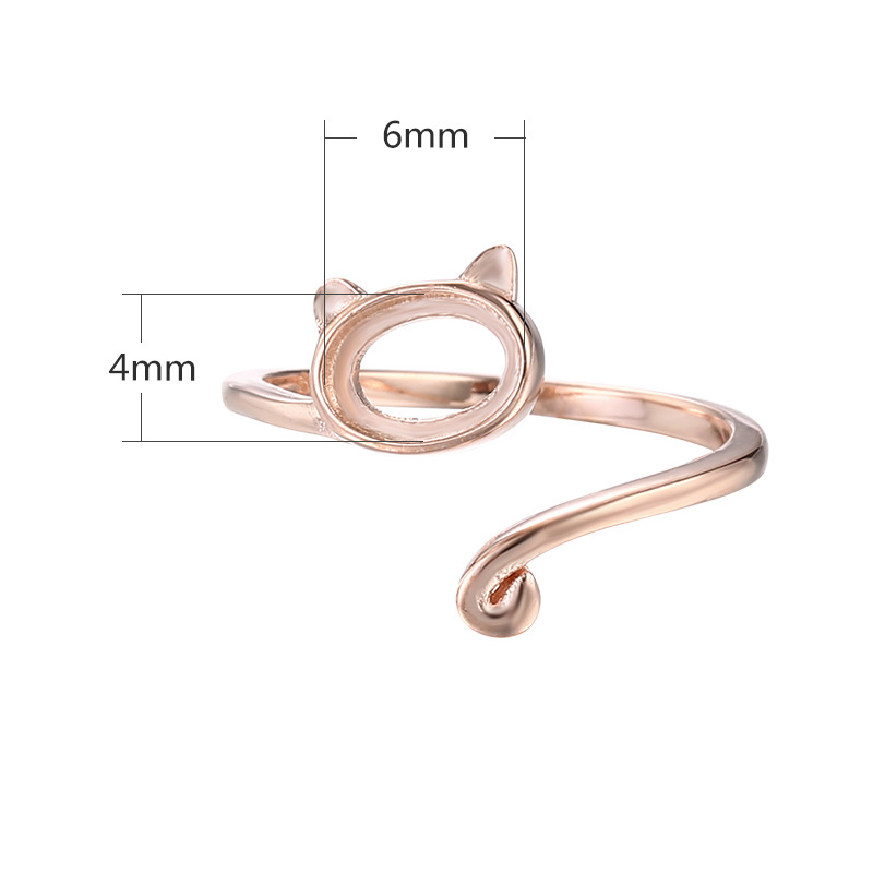 rose gold color 4x6mm