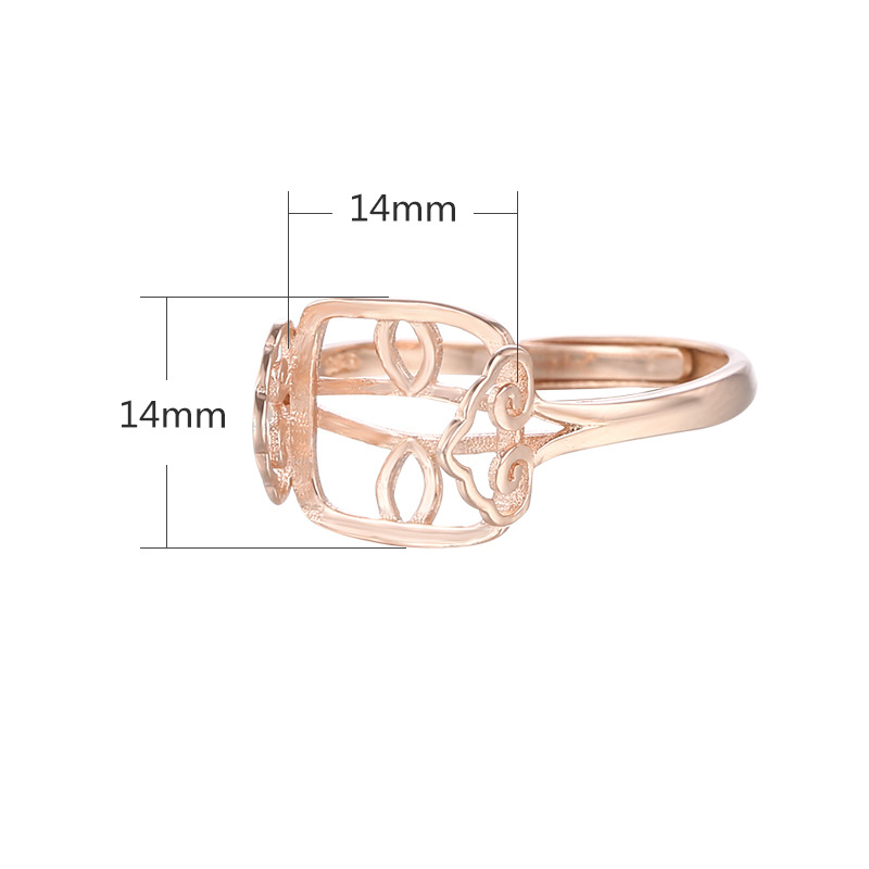 rose gold color 10x10mm