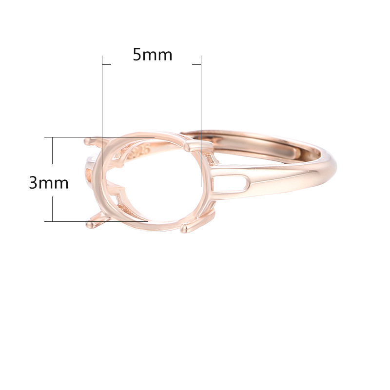 rose gold color 3x5mm