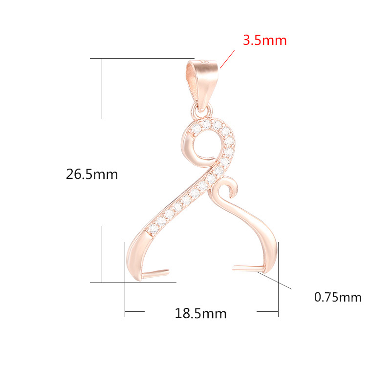 rose gold color 11x20.5mm