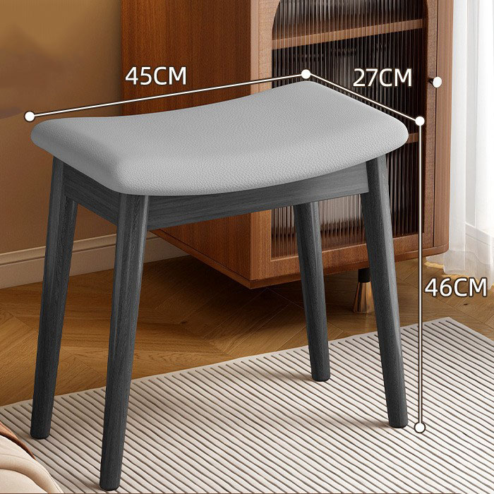 Walnut color light grey stool top