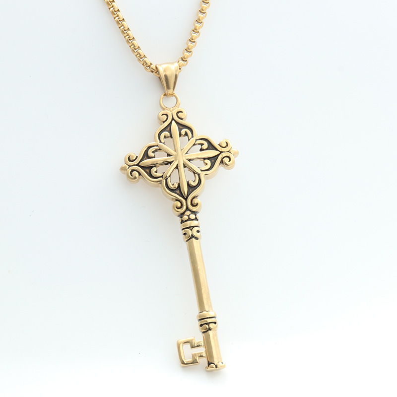 Gold pendant with chain 3.0 * 60cm