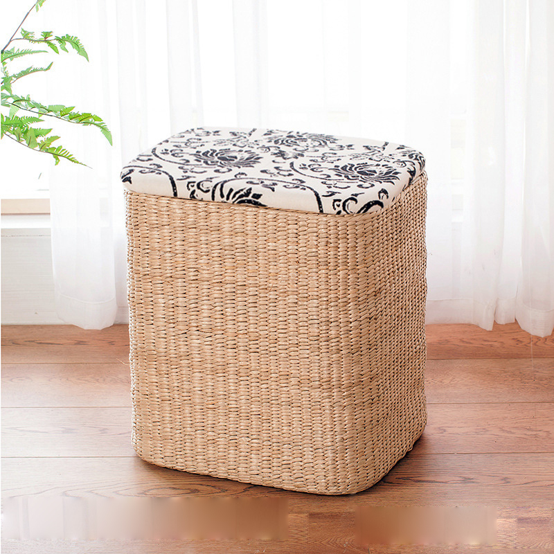 Rectangular plaited monochrome (cloth cover) large size -40x34x45CM