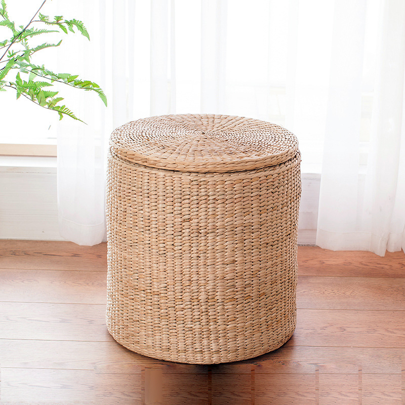 Round plaited monochrome (straw cover) - Diameter 38, height 41CM