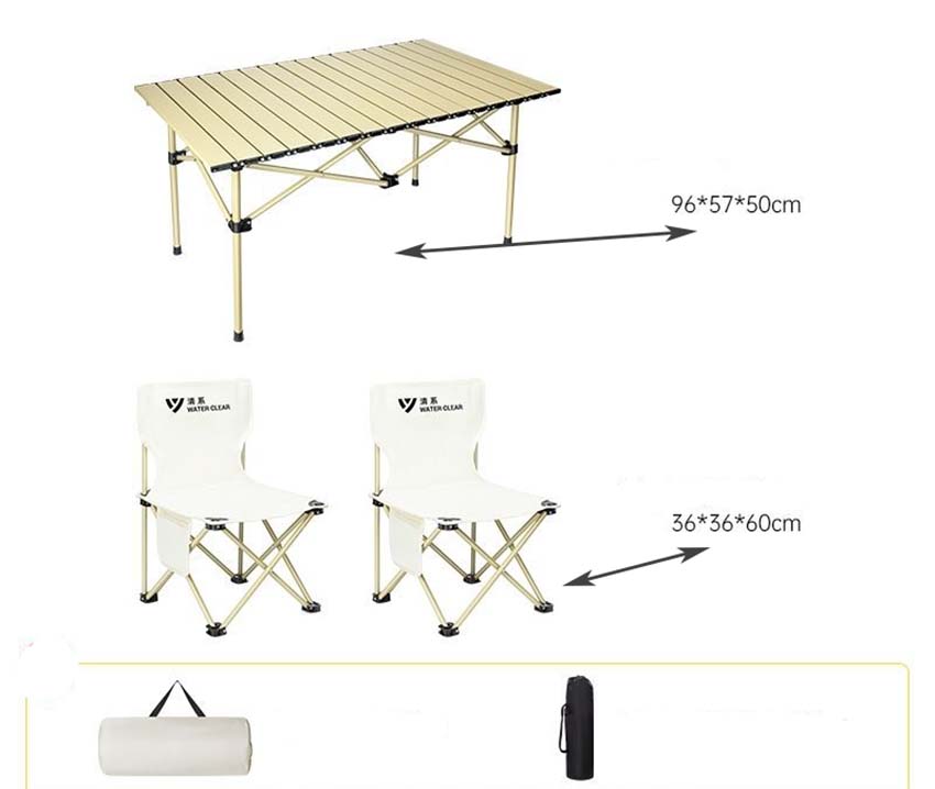 Folding long table   2 large white folding chairs