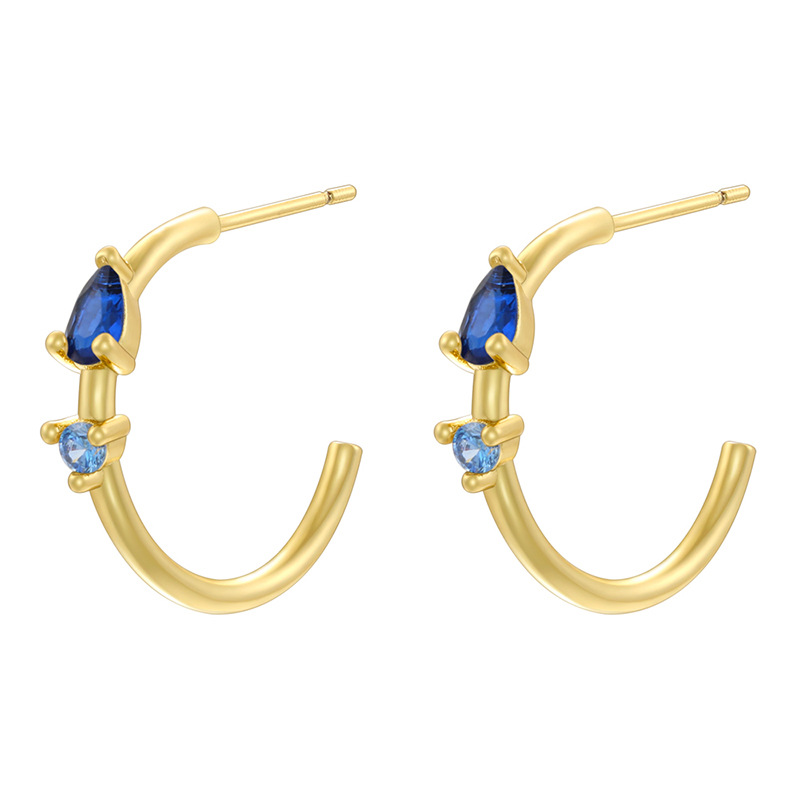 Gold two-tone blue diamond