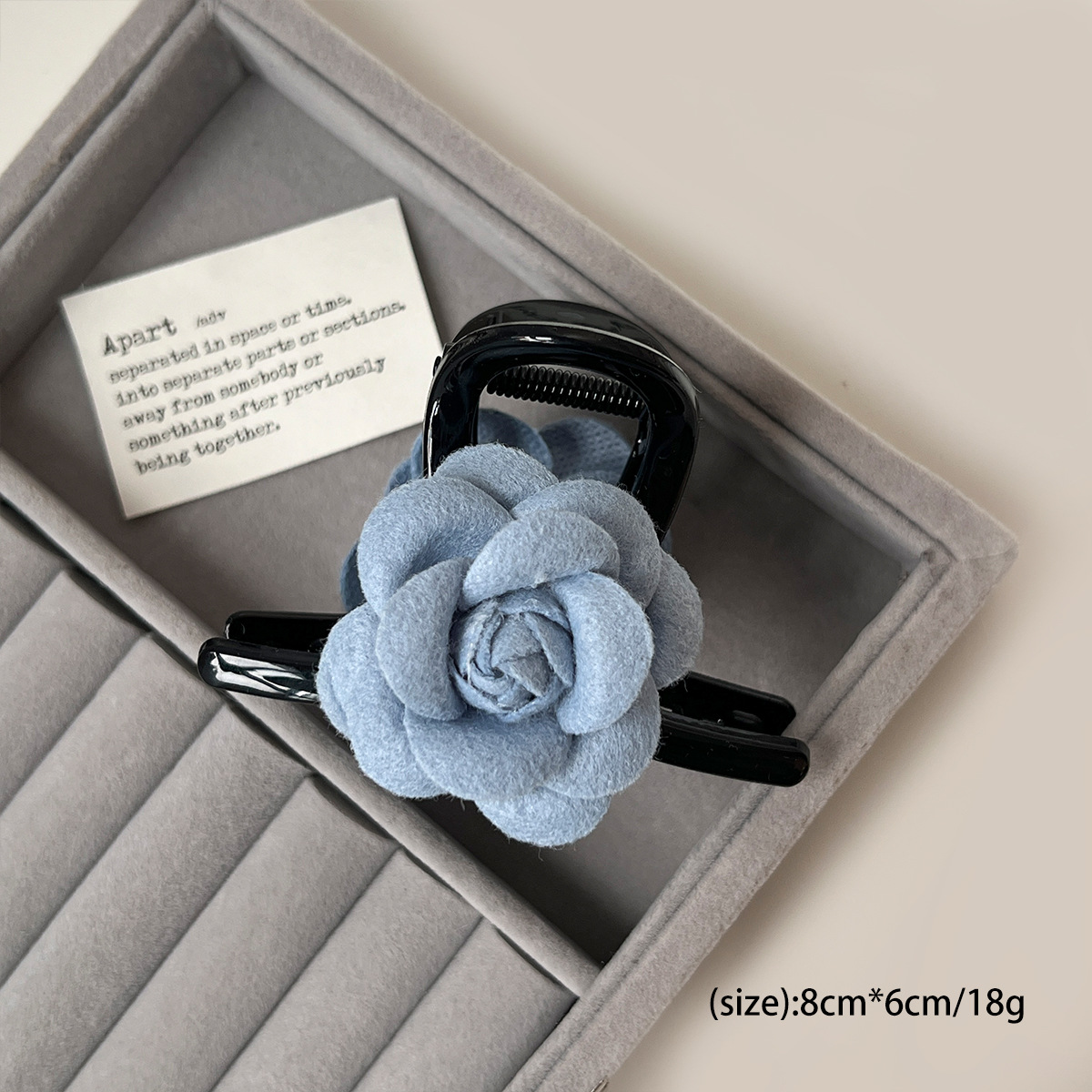 Blue camellia clip