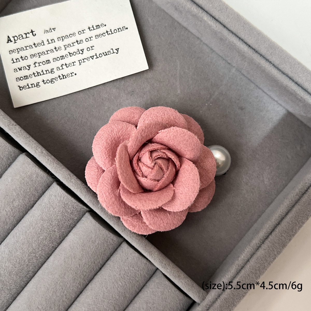 Pink Camellia - Pearl Beak clip