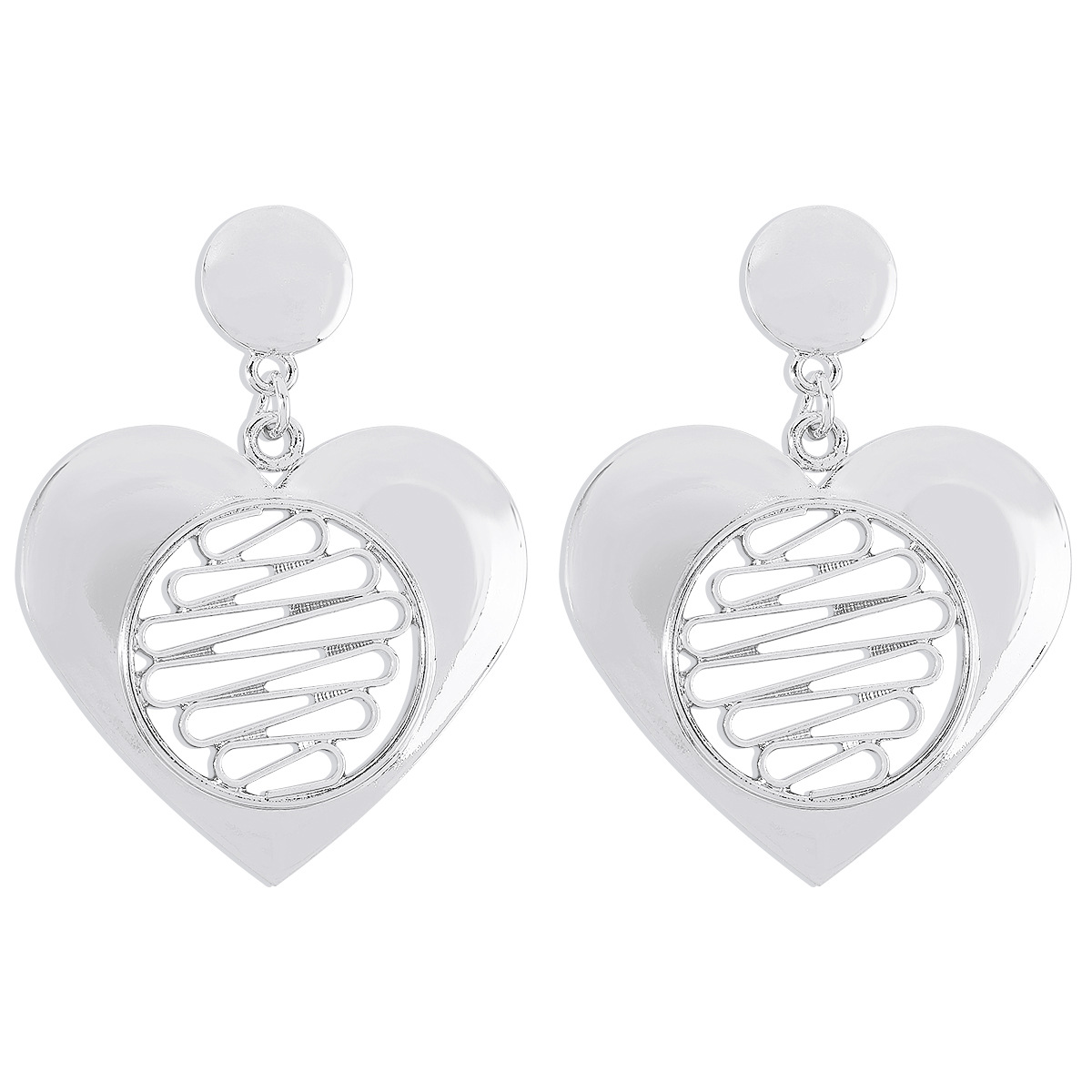 4:White K earrings