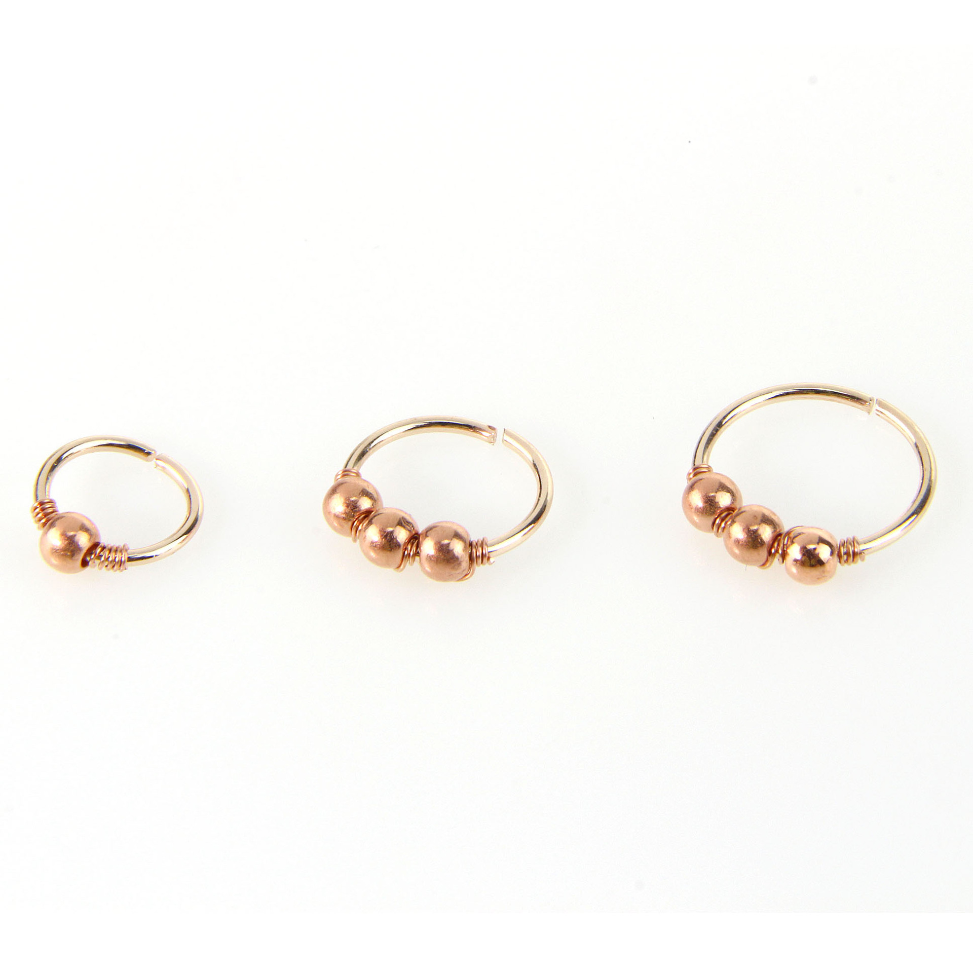 Rose gold bead 6mm