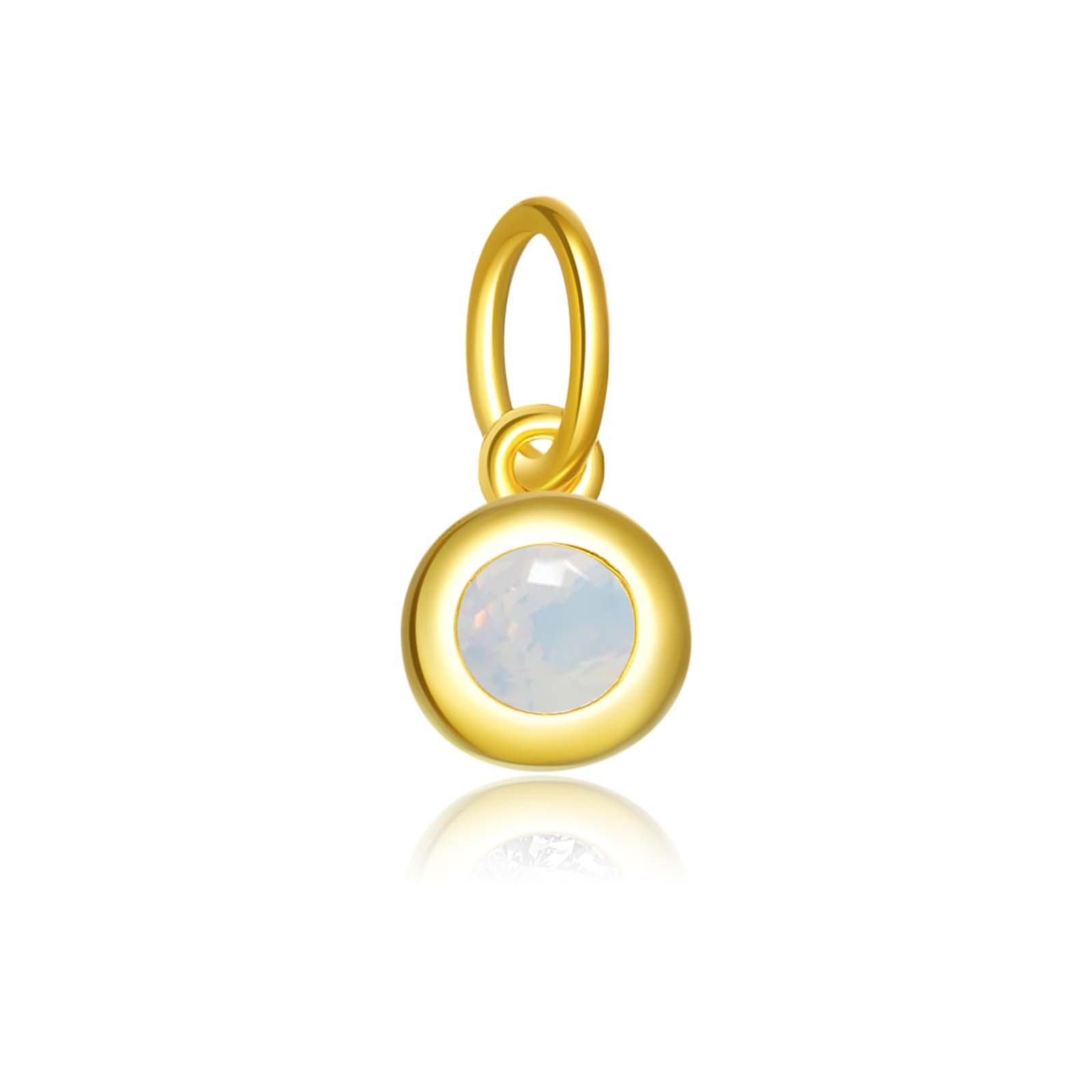 18K gold - opal