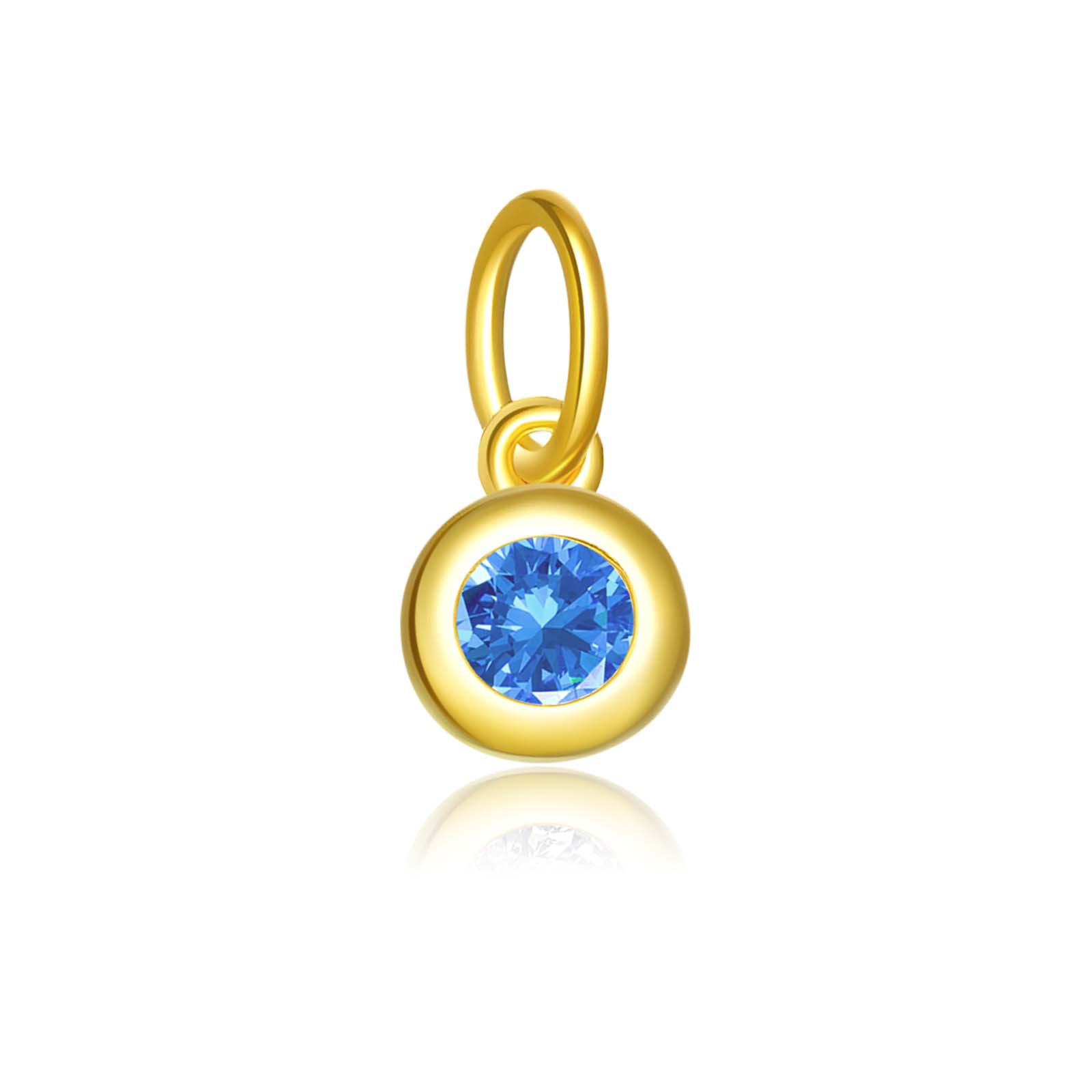 18K gold - sea blue