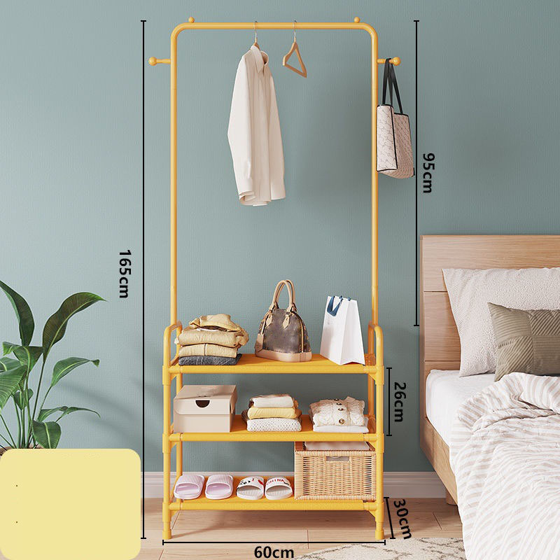 Yellow 3 layer dust shoe rack