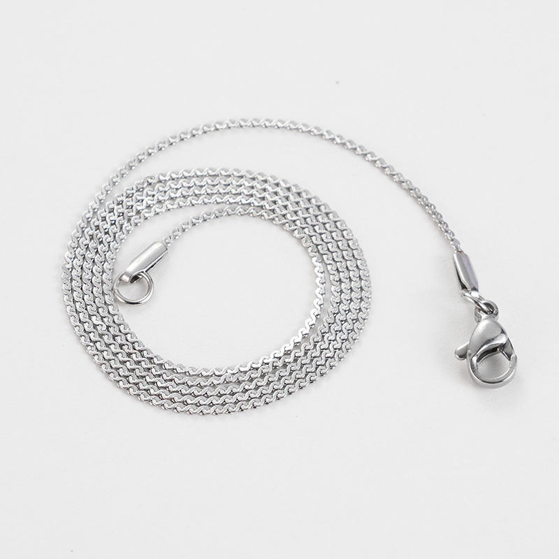 Steel color chain width 1.1MM (0.4 line) *45CM