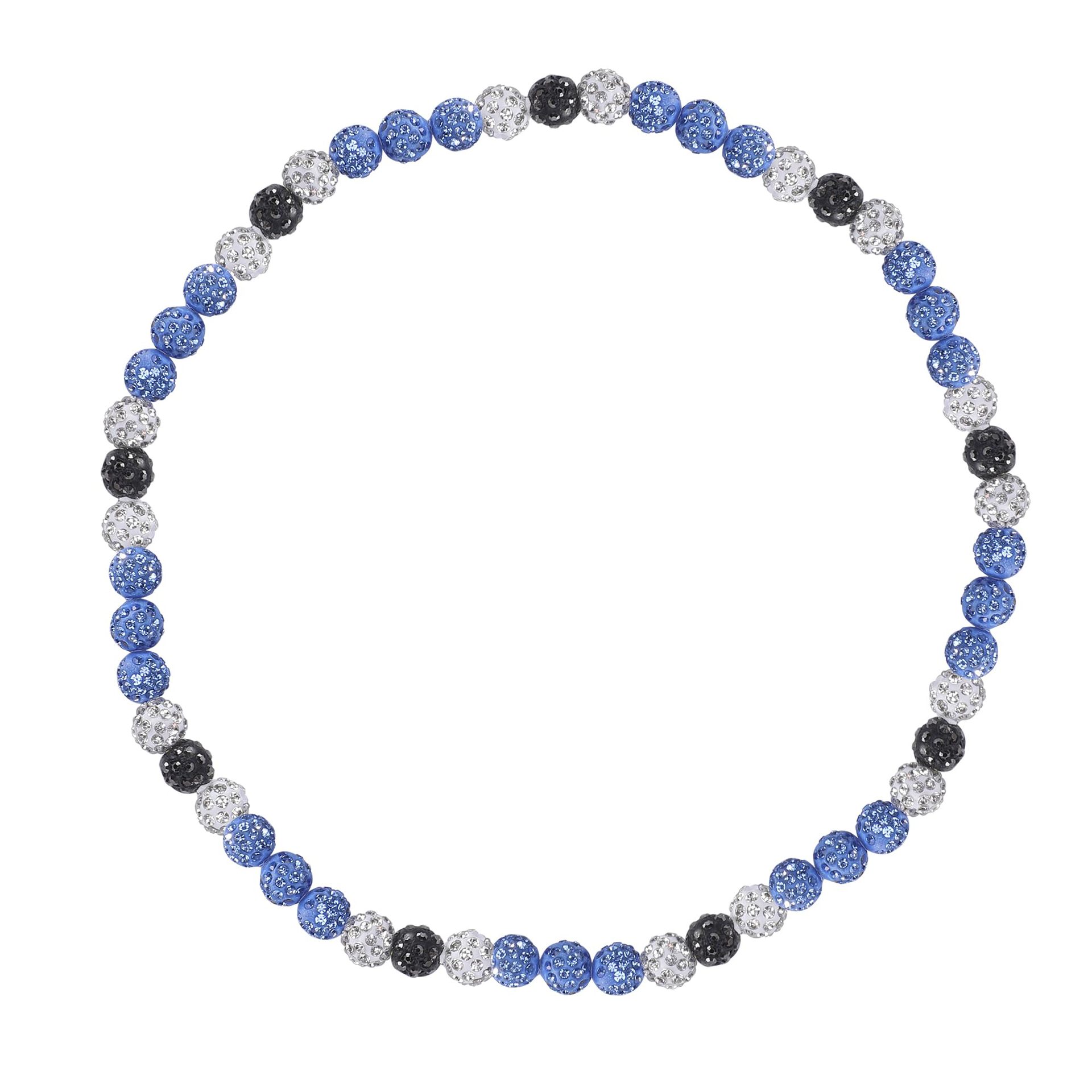 5:8mm black, white and blue diamond