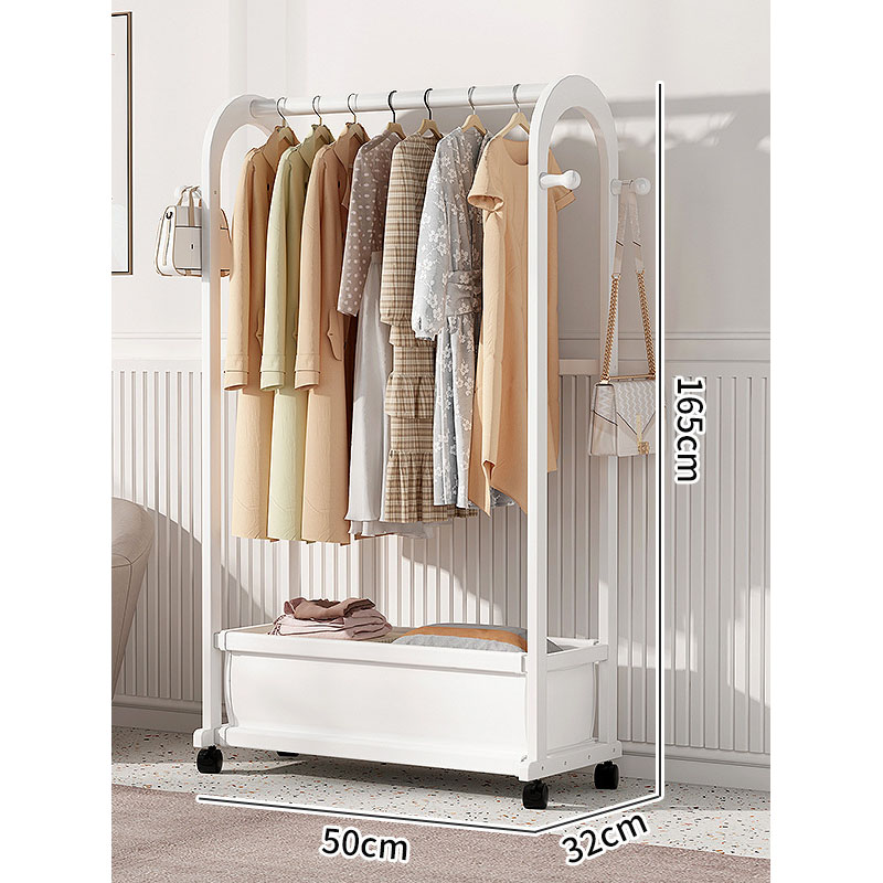 White 50-containment coat rack