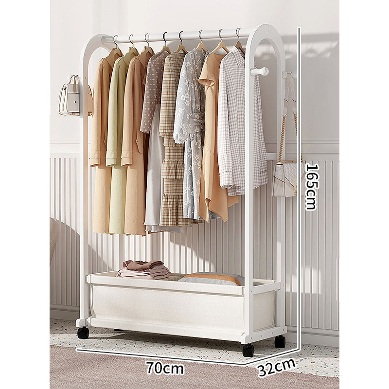 White 70-containment coat rack