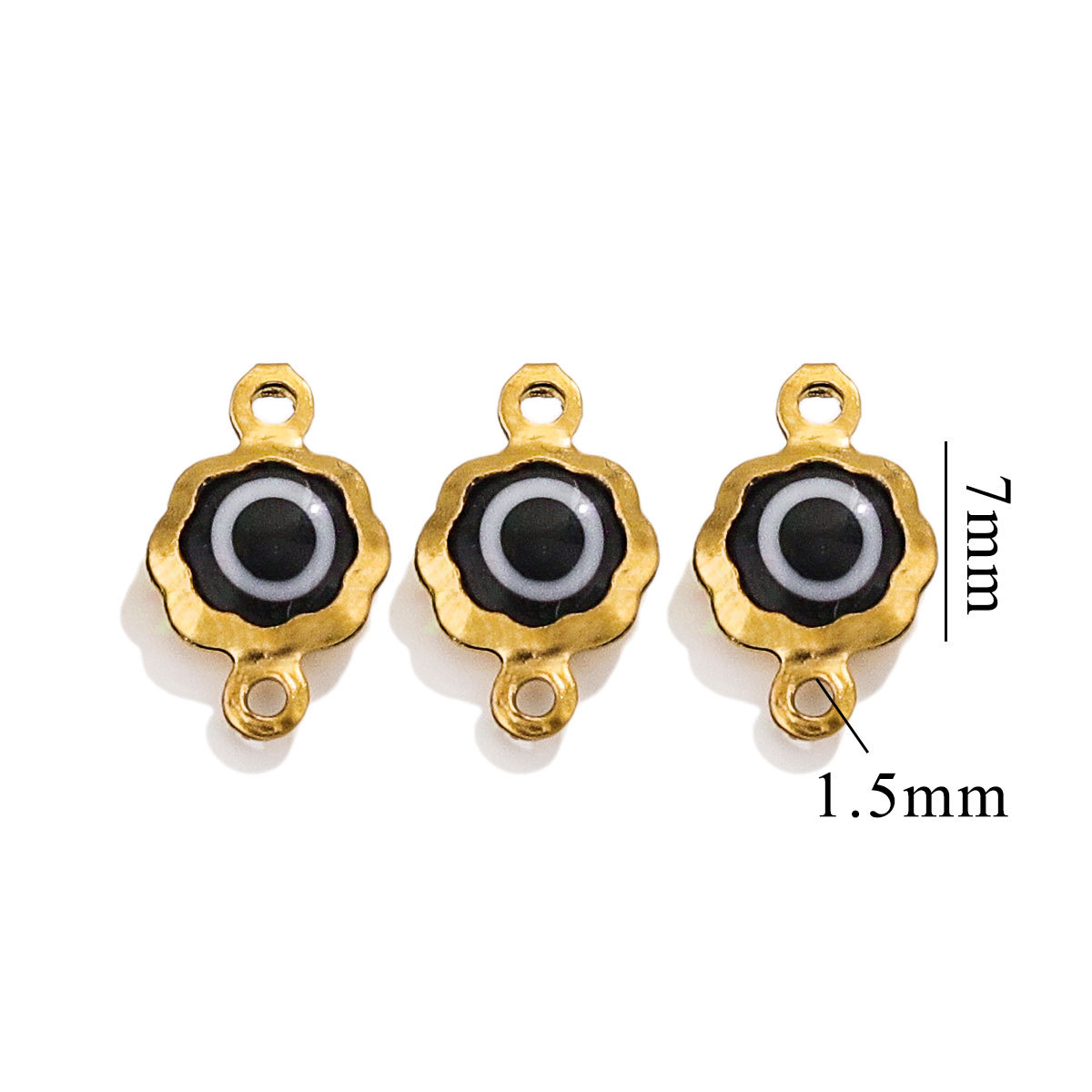 Double Hole - Gold - Black