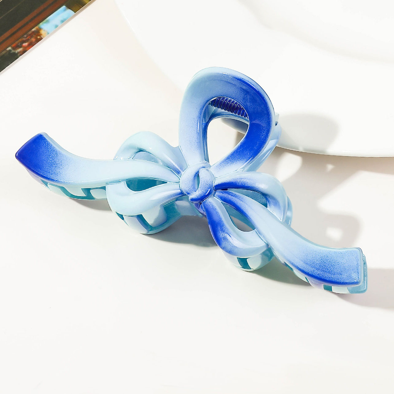 7:Bowknot clip - blue