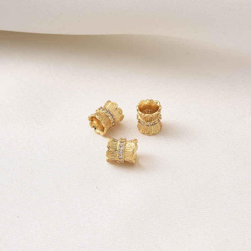 A gold diameter 6MM length 7MM aperture 4MM