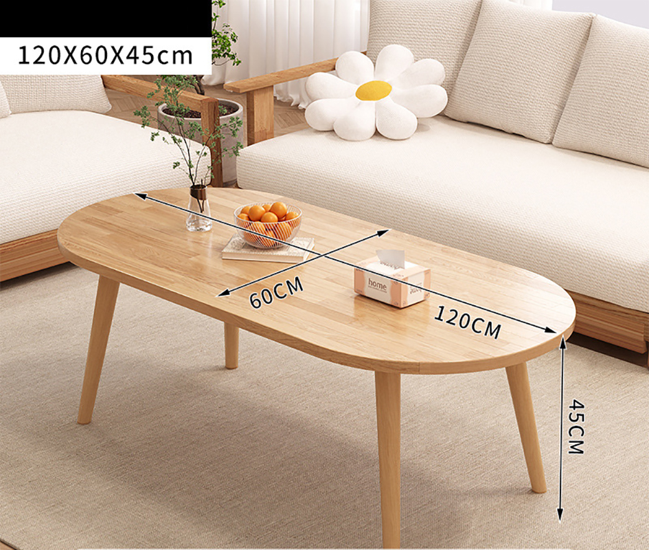 All solid wood oval without drawing 120*60*45 raw wood color