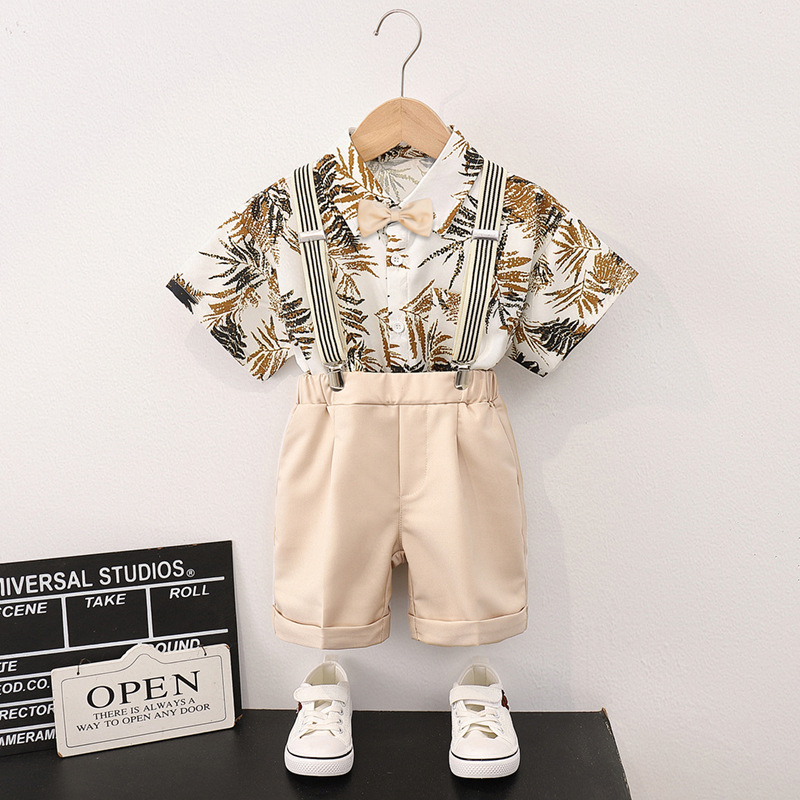 Shirt   khaki shorts 4-piece set