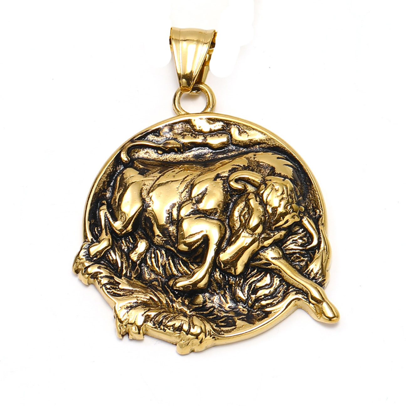 Gold single pendant