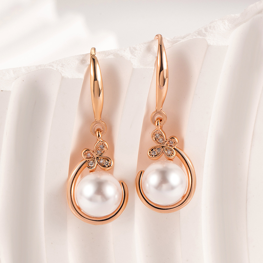 3:Rose Gold earrings -30x11mm