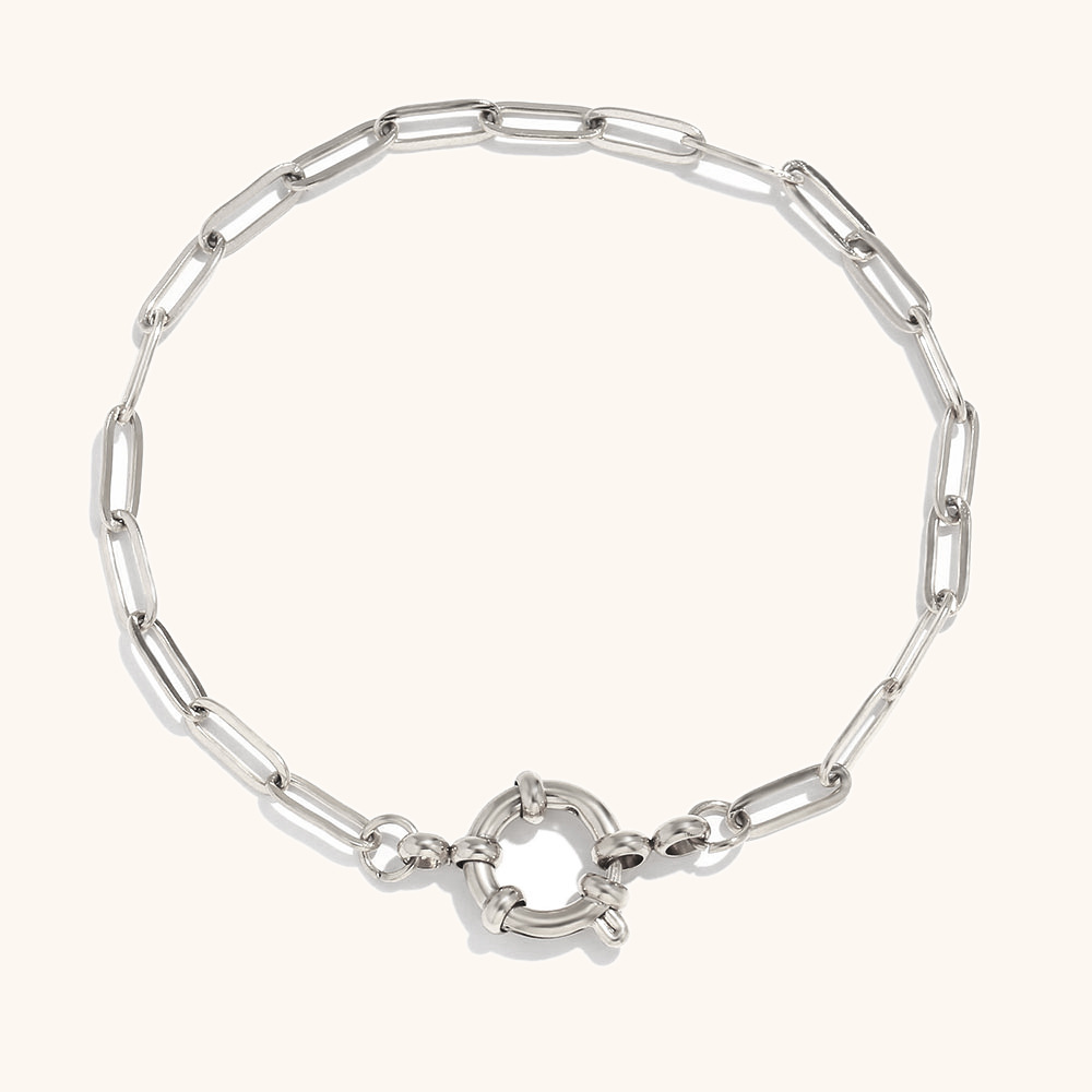 3.5mm Pin Chain Bracelet 17cm-Steel Color