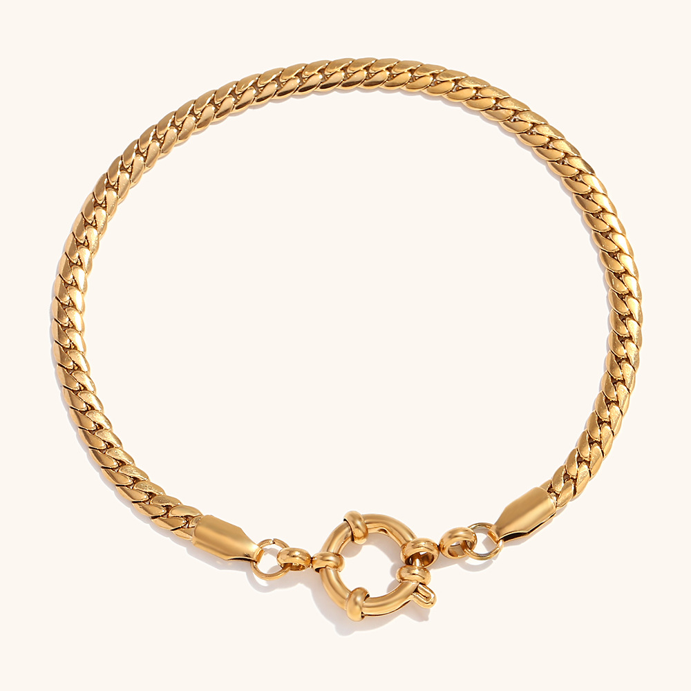 3.5mm Encrypted NK Chain Bracelet 17cm - Gold